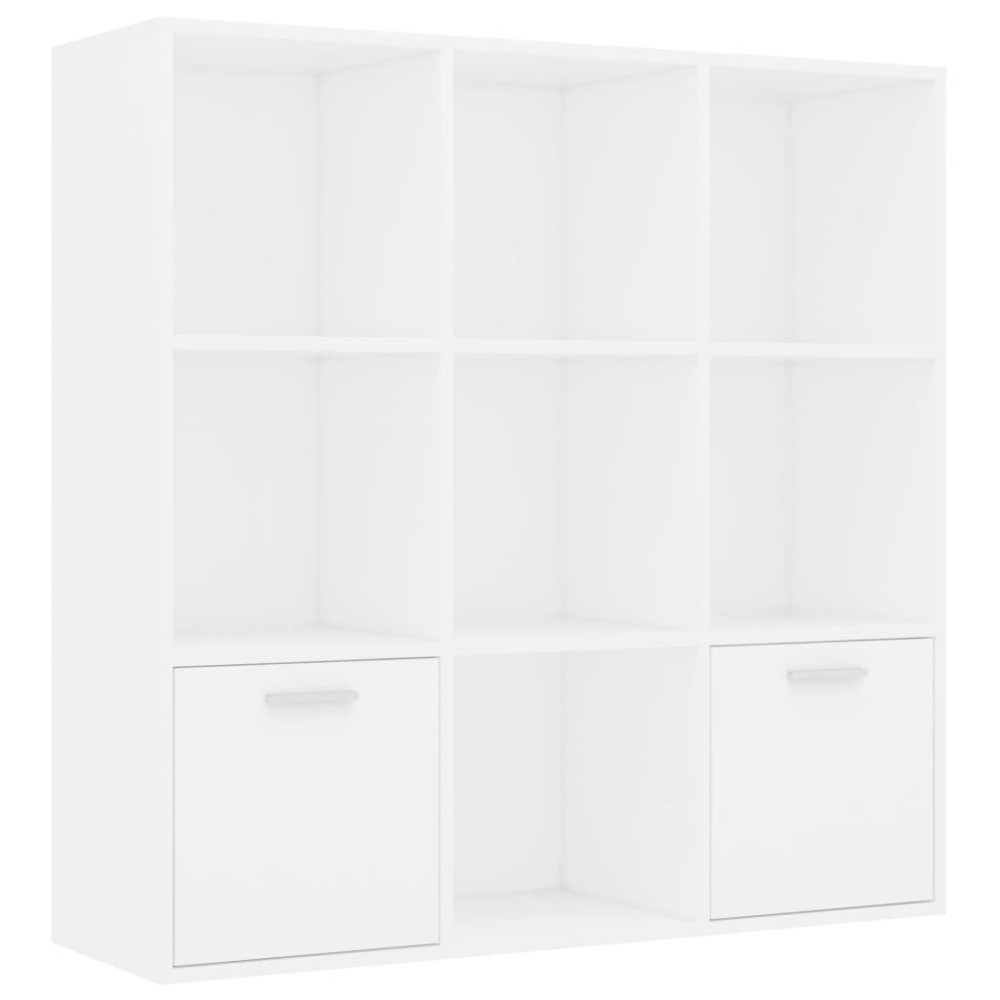 vidaXL Bibliotecă, alb, 98 x 30 x 98 cm, lemn prelucrat