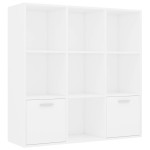 vidaXL Bibliotecă, alb, 98 x 30 x 98 cm, lemn prelucrat vidaXL Bibliotecă, alb, 98 x 30 x 98 cm, lemn prelucrat
