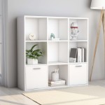 vidaXL Bibliotecă, alb, 98 x 30 x 98 cm, lemn prelucrat vidaXL Bibliotecă, alb, 98 x 30 x 98 cm, lemn prelucrat
