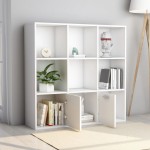 vidaXL Bibliotecă, alb, 98 x 30 x 98 cm, lemn prelucrat vidaXL Bibliotecă, alb, 98 x 30 x 98 cm, lemn prelucrat