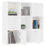 vidaXL Bibliotecă, alb, 98 x 30 x 98 cm, lemn prelucrat vidaXL Bibliotecă, alb, 98 x 30 x 98 cm, lemn prelucrat