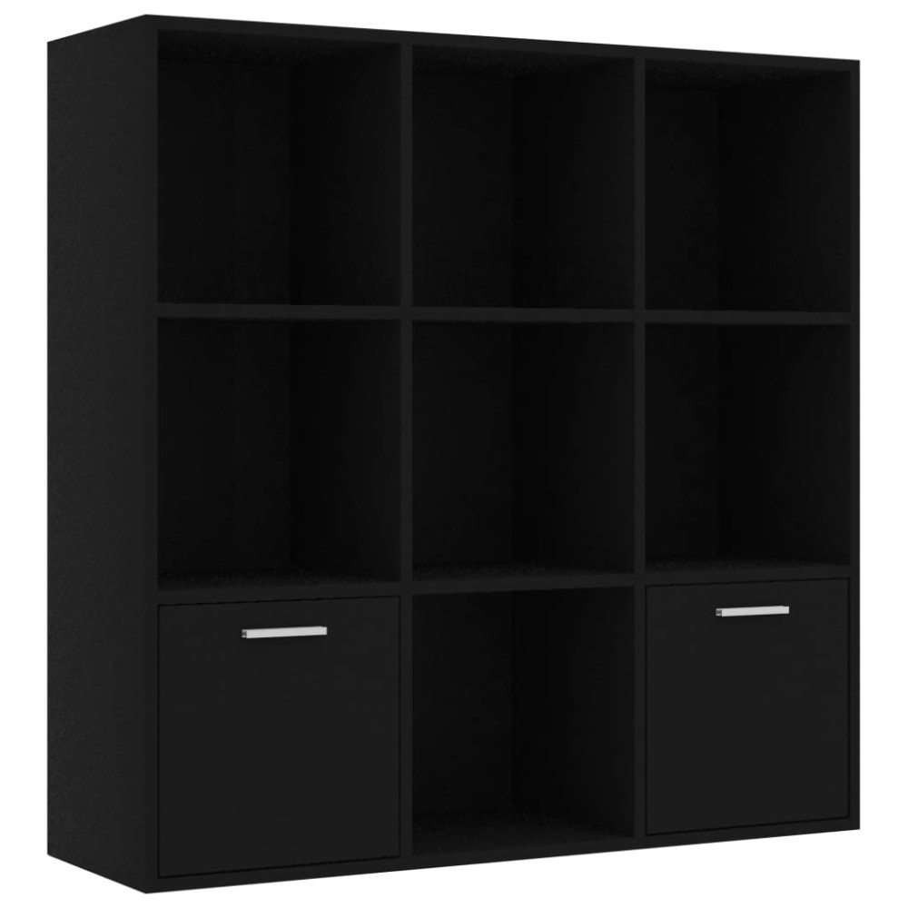 vidaXL Bibliotecă, negru, 98 x 30 x 98 cm, lemn prelucrat