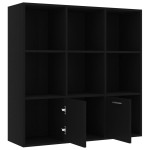 vidaXL Bibliotecă, negru, 98 x 30 x 98 cm, lemn prelucrat vidaXL Bibliotecă, negru, 98 x 30 x 98 cm, lemn prelucrat