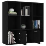 vidaXL Bibliotecă, negru, 98 x 30 x 98 cm, lemn prelucrat vidaXL Bibliotecă, negru, 98 x 30 x 98 cm, lemn prelucrat