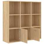 vidaXL Bibliotecă, stejar Sonoma, 98 x 30 x 98 cm, lemn prelucrat