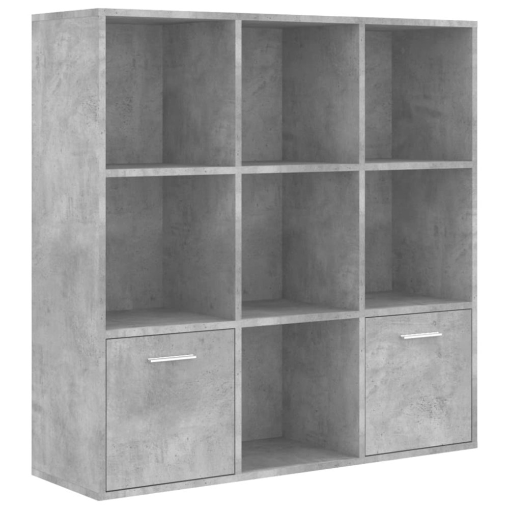 vidaXL Bibliotecă, gri beton, 98x30x98 cm, lemn compozit