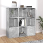 vidaXL Bibliotecă, gri beton, 98x30x98 cm, lemn compozit vidaXL Bibliotecă, gri beton, 98x30x98 cm, lemn compozit