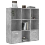 vidaXL Bibliotecă, gri beton, 98x30x98 cm, lemn compozit vidaXL Bibliotecă, gri beton, 98x30x98 cm, lemn compozit
