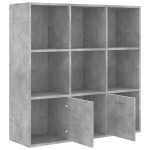 vidaXL Bibliotecă, gri beton, 98x30x98 cm, lemn compozit vidaXL Bibliotecă, gri beton, 98x30x98 cm, lemn compozit