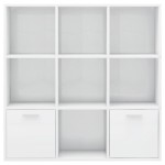 vidaXL Bibliotecă, alb extralucios, 98 x 30 x 98 cm, lemn prelucrat vidaXL Bibliotecă, alb extralucios, 98 x 30 x 98 cm, lemn prelucrat