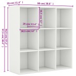 vidaXL Bibliotecă, alb, 98x29x97,5 cm, lemn prelucrat vidaXL Bibliotecă, alb, 98x29x97,5 cm, lemn prelucrat