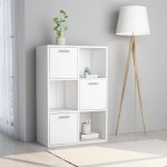 vidaXL Dulap de depozitare, alb, 60 x 29,5 x 90 cm, lemn prelucrat vidaXL Dulap de depozitare, alb, 60 x 29,5 x 90 cm, lemn prelucrat