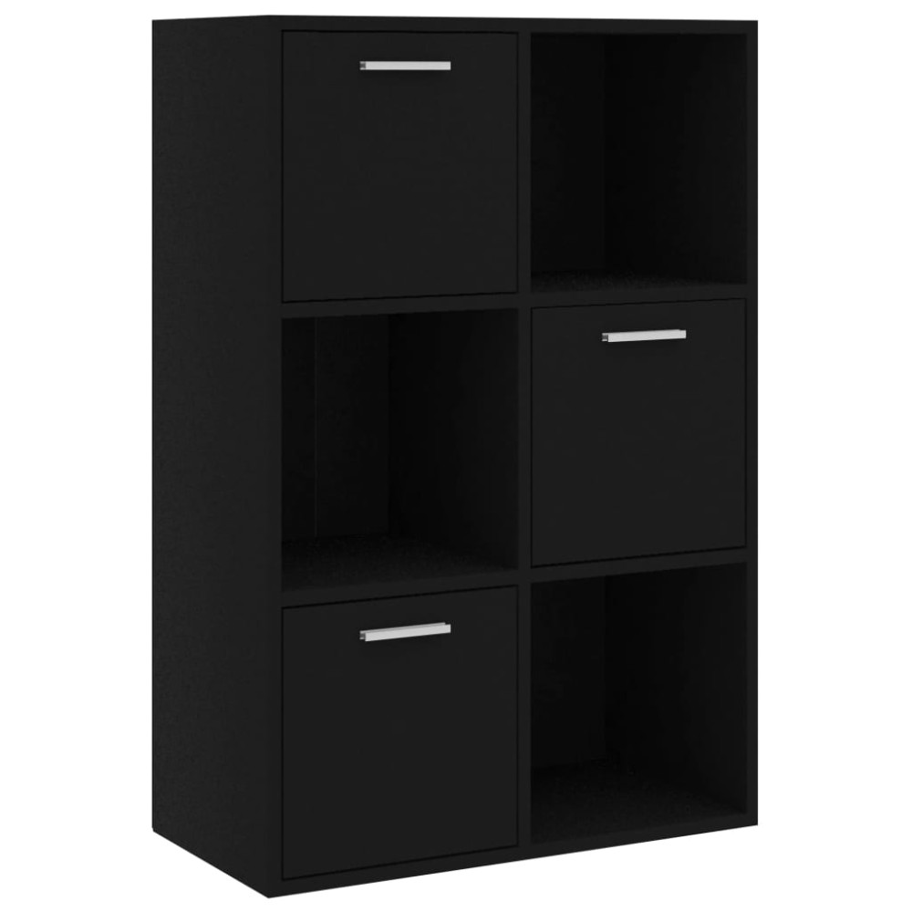 vidaXL Dulap de depozitare, negru, 60 x 29,5 x 90 cm, lemn prelucrat