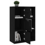 vidaXL Dulap de depozitare, negru, 60 x 29,5 x 90 cm, lemn prelucrat vidaXL Dulap de depozitare, negru, 60 x 29,5 x 90 cm, lemn prelucrat