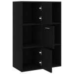 vidaXL Dulap de depozitare, negru, 60 x 29,5 x 90 cm, lemn prelucrat vidaXL Dulap de depozitare, negru, 60 x 29,5 x 90 cm, lemn prelucrat
