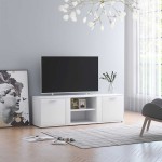 vidaXL Dulap TV, alb, 120x34x37 cm, lemn prelucrat vidaXL Dulap TV, alb, 120x34x37 cm, lemn prelucrat