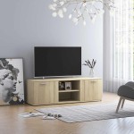 vidaXL Dulap TV, stejar Sonoma, 120 x 34 x 37 cm, lemn prelucrat vidaXL Dulap TV, stejar Sonoma, 120 x 34 x 37 cm, lemn prelucrat