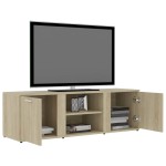 vidaXL Dulap TV, stejar Sonoma, 120 x 34 x 37 cm, lemn prelucrat vidaXL Dulap TV, stejar Sonoma, 120 x 34 x 37 cm, lemn prelucrat