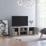 vidaXL Dulap TV, gri beton, 120x34x37 cm, lemn prelucrat