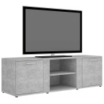 vidaXL Dulap TV, gri beton, 120x34x37 cm, lemn prelucrat
