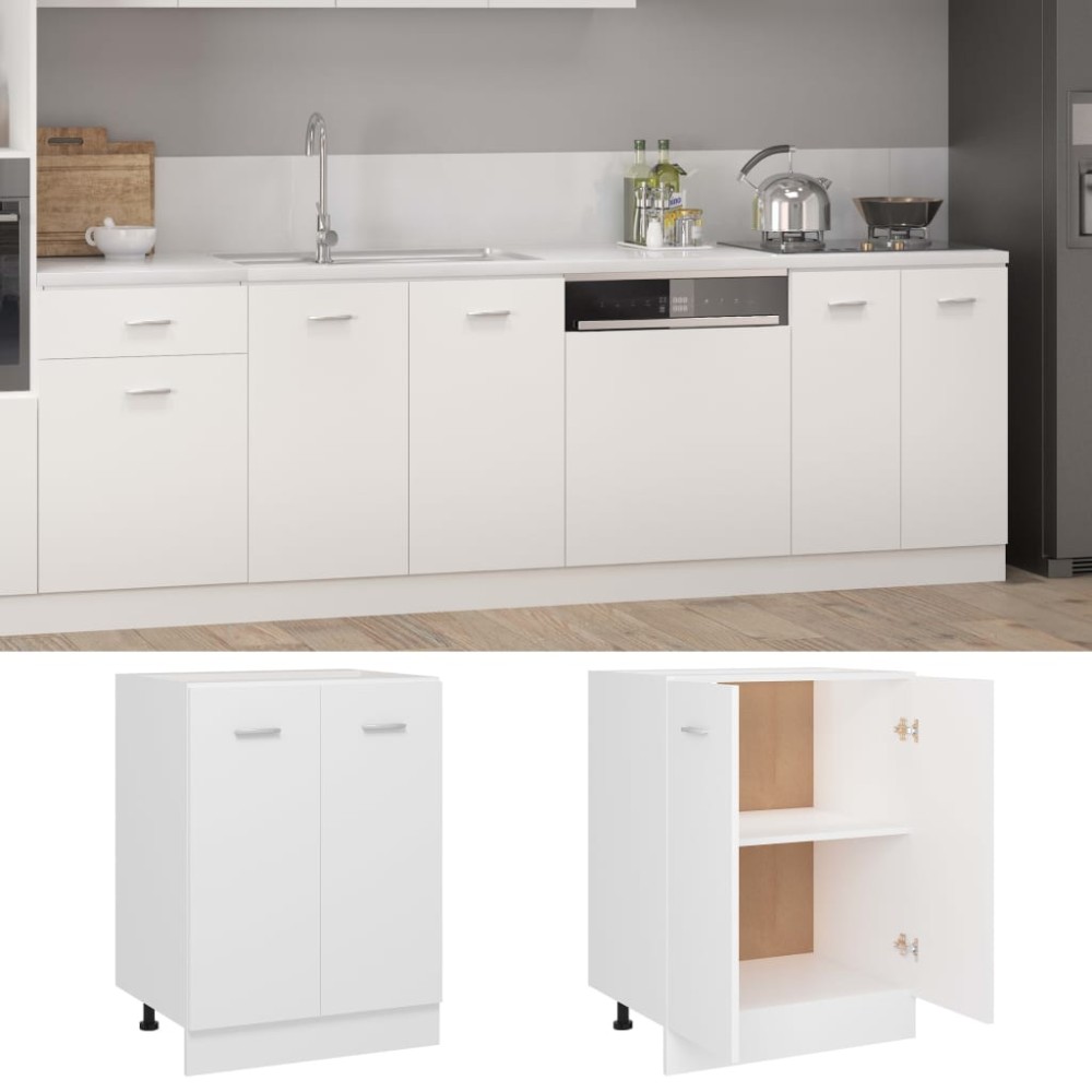vidaXL Dulap inferior “Lyon”, alb, 60 x 46 x 81,5 cm, lemn prelucrat