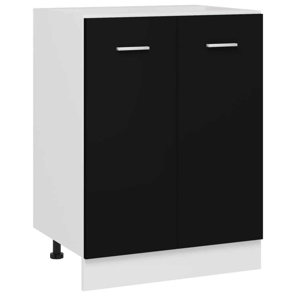 vidaXL Dulap inferior “Lyon”, negru, 60 x 46 x 81,5 cm, lemn prelucrat