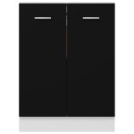 vidaXL Dulap inferior “Lyon”, negru, 60 x 46 x 81,5 cm, lemn prelucrat vidaXL Dulap inferior “Lyon”, negru, 60 x 46 x 81,5 cm, lemn prelucrat