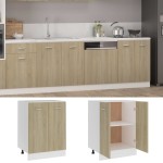 vidaXL Dulap inferior “Lyon”, stejar sonoma, 60x46x81,5 cm