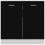 vidaXL Dulap inferior de chiuvetă “Lyon”, negru, 80x46x81,5 cm