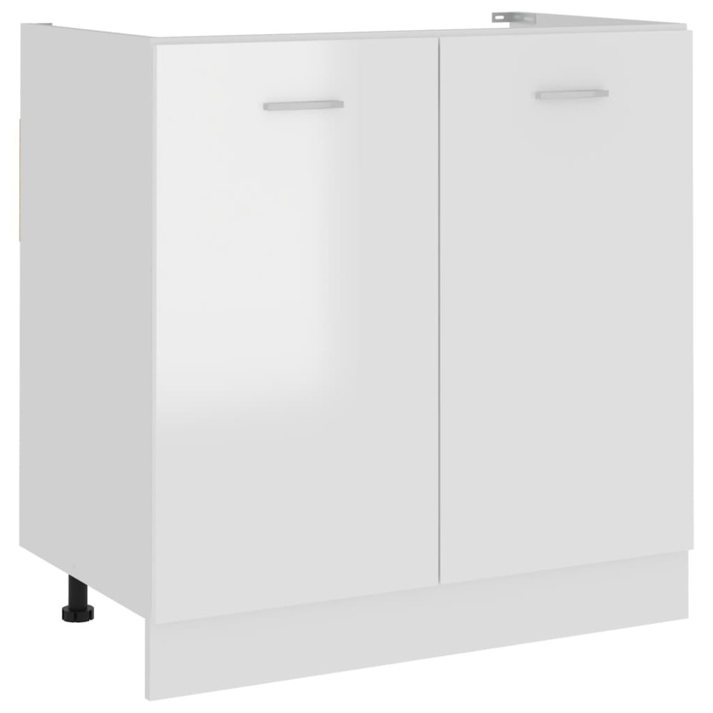 vidaXL Dulap inferior de chiuvetă “Lyon” alb extralucios 80x46x81,5 cm