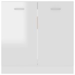 vidaXL Dulap inferior de chiuvetă “Lyon” alb extralucios 80x46x81,5 cm