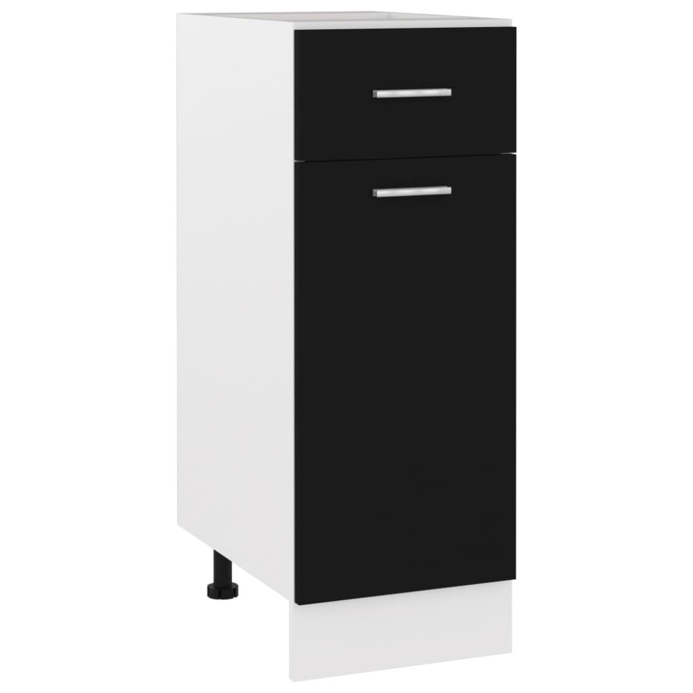 vidaXL Dulap inferior cu sertar “Lyon” negru 30 x 46 x 81,5 cm
