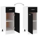 vidaXL Dulap inferior cu sertar “Lyon” negru 30 x 46 x 81,5 cm