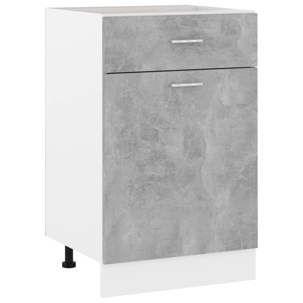 vidaXL Dulap inferior cu sertar “Lyon” gri beton 50x46x81,5 cm