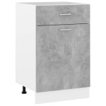 vidaXL Dulap inferior cu sertar “Lyon” gri beton 50x46x81,5 cm
