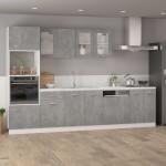 vidaXL Dulap inferior cu sertar “Lyon” gri beton 50x46x81,5 cm
