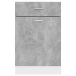 vidaXL Dulap inferior cu sertar “Lyon” gri beton 50x46x81,5 cm