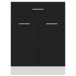 vidaXL Dulap inferior cu sertar “Lyon”, negru, 60x46x81,5 cm