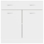 vidaXL Dulap inferior cu sertar “Lyon”, alb, 80x46x81,5 cm