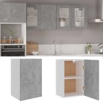 vidaXL Dulap suspendat “Lyon”, gri beton, 39,5x31x60 cm
