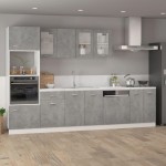 vidaXL Dulap suspendat “Lyon”, gri beton, 39,5x31x60 cm