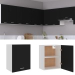 vidaXL Dulap suspendat “Lyon”, negru, 50 x 31 x 60 cm, lemn prelucrat vidaXL Dulap suspendat “Lyon”, negru, 50 x 31 x 60 cm, lemn prelucrat