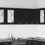 vidaXL Dulap suspendat “Lyon”, negru, 60 x 31 x 60 cm, lemn prelucrat