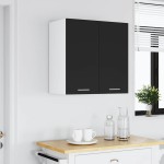 vidaXL Dulap suspendat “Lyon”, negru, 60 x 31 x 60 cm, lemn prelucrat