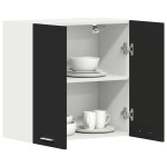 vidaXL Dulap suspendat “Lyon”, negru, 60 x 31 x 60 cm, lemn prelucrat