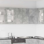 vidaXL Dulap suspendat “Lyon”, gri beton, 60x31x60 cm, lemn prelucrat vidaXL Dulap suspendat “Lyon”, gri beton, 60x31x60 cm, lemn prelucrat