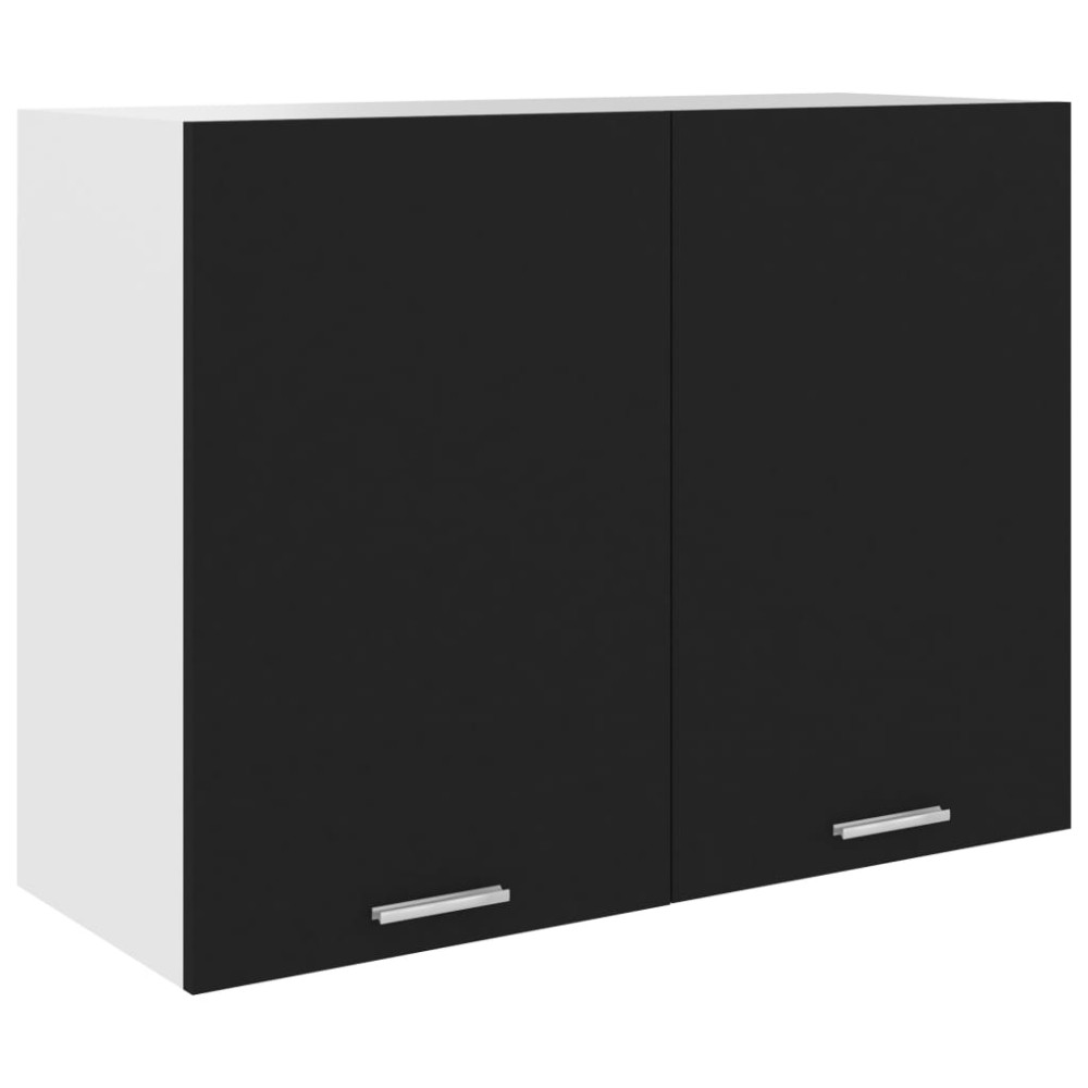 vidaXL Dulap suspendat “Lyon”, negru, 80 x 31 x 60 cm, lemn prelucrat
