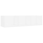 vidaXL Raft de perete pentru CD-uri, alb, 75x18x18 cm, lemn prelucrat