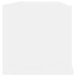 vidaXL Raft de perete pentru CD-uri, alb, 75x18x18 cm, lemn prelucrat