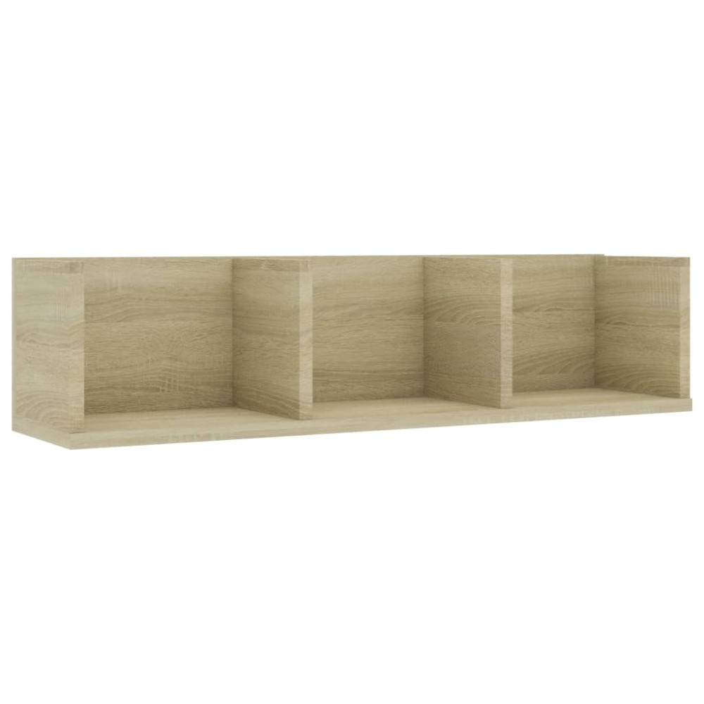 vidaXL Raft de perete CD-uri stejar Sonoma 75x18x18 cm lemn prelucrat